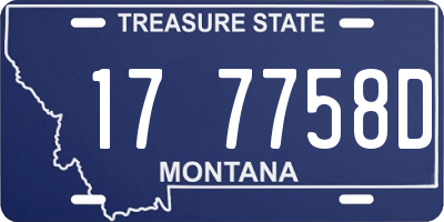 MT license plate 177758D