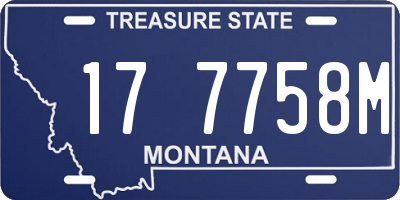 MT license plate 177758M