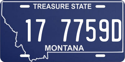 MT license plate 177759D