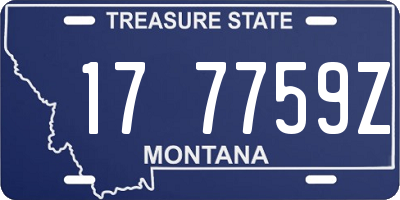 MT license plate 177759Z