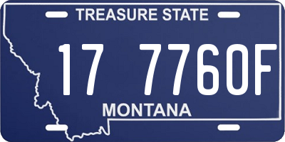 MT license plate 177760F
