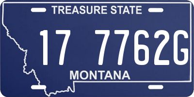 MT license plate 177762G