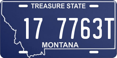 MT license plate 177763T