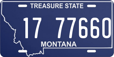 MT license plate 177766O