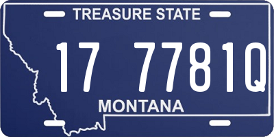 MT license plate 177781Q