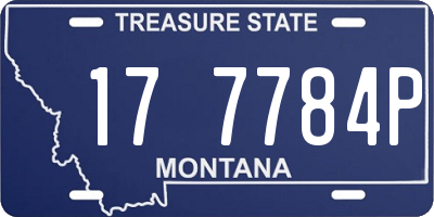 MT license plate 177784P