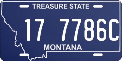 MT license plate 177786C