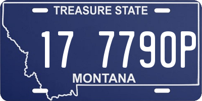MT license plate 177790P