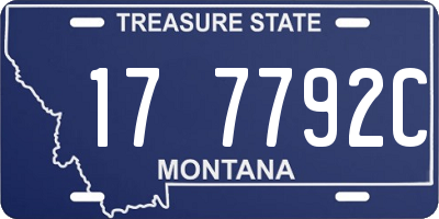 MT license plate 177792C