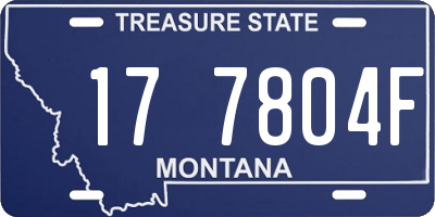 MT license plate 177804F