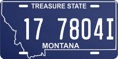 MT license plate 177804I