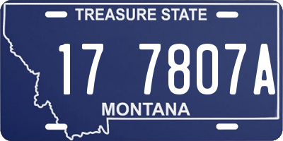 MT license plate 177807A
