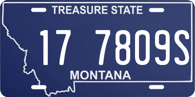 MT license plate 177809S