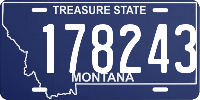 MT license plate 178243