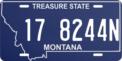 MT license plate 178244N