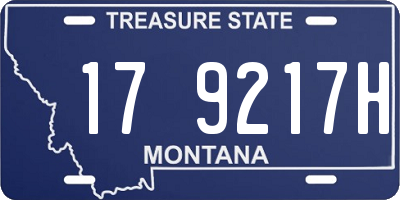 MT license plate 179217H