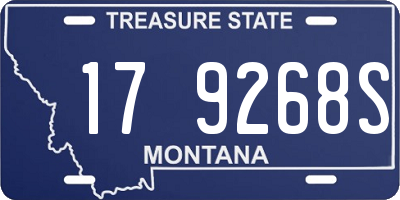 MT license plate 179268S