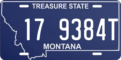 MT license plate 179384T