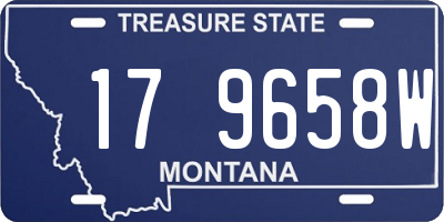 MT license plate 179658W