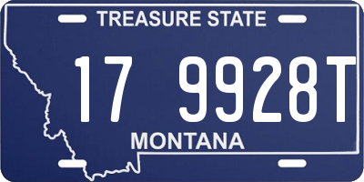 MT license plate 179928T