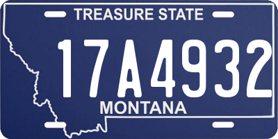 MT license plate 17A4932