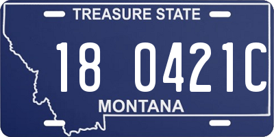 MT license plate 180421C