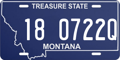 MT license plate 180722Q