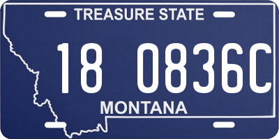 MT license plate 180836C