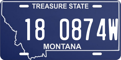 MT license plate 180874W