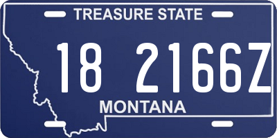 MT license plate 182166Z