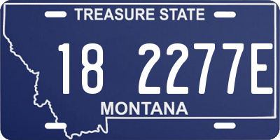 MT license plate 182277E