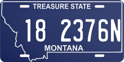 MT license plate 182376N
