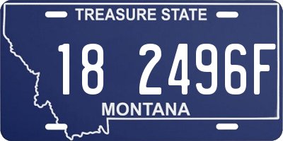MT license plate 182496F