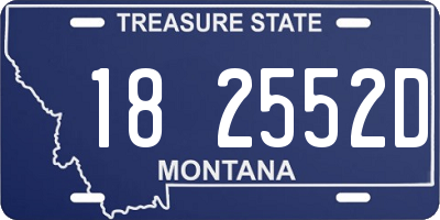 MT license plate 182552D