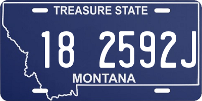 MT license plate 182592J