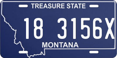 MT license plate 183156X