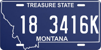 MT license plate 183416K