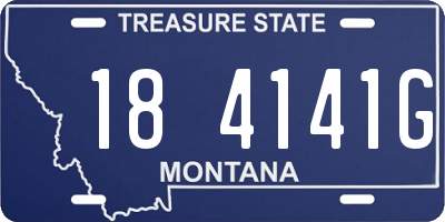 MT license plate 184141G