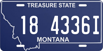 MT license plate 184336I
