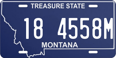 MT license plate 184558M