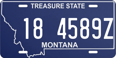 MT license plate 184589Z