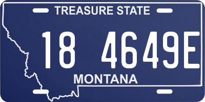 MT license plate 184649E