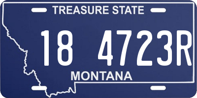 MT license plate 184723R