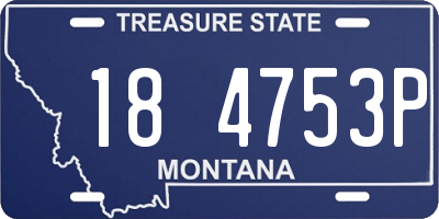 MT license plate 184753P