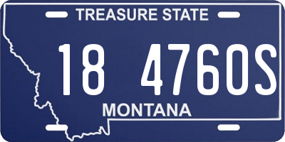MT license plate 184760S