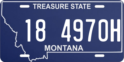 MT license plate 184970H