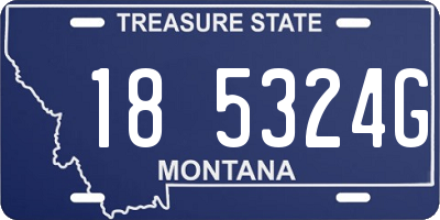 MT license plate 185324G
