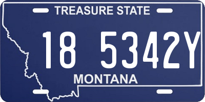 MT license plate 185342Y