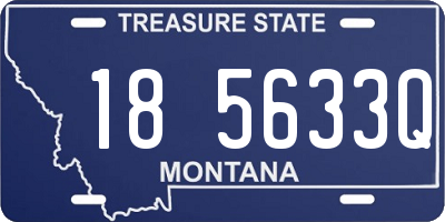 MT license plate 185633Q