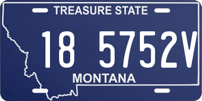 MT license plate 185752V